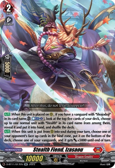 Image for Stealth Fiend, Izasaou (D-BT11: Clash of the Heroes) (D-BT11/017EN) - Cardfight Vanguard