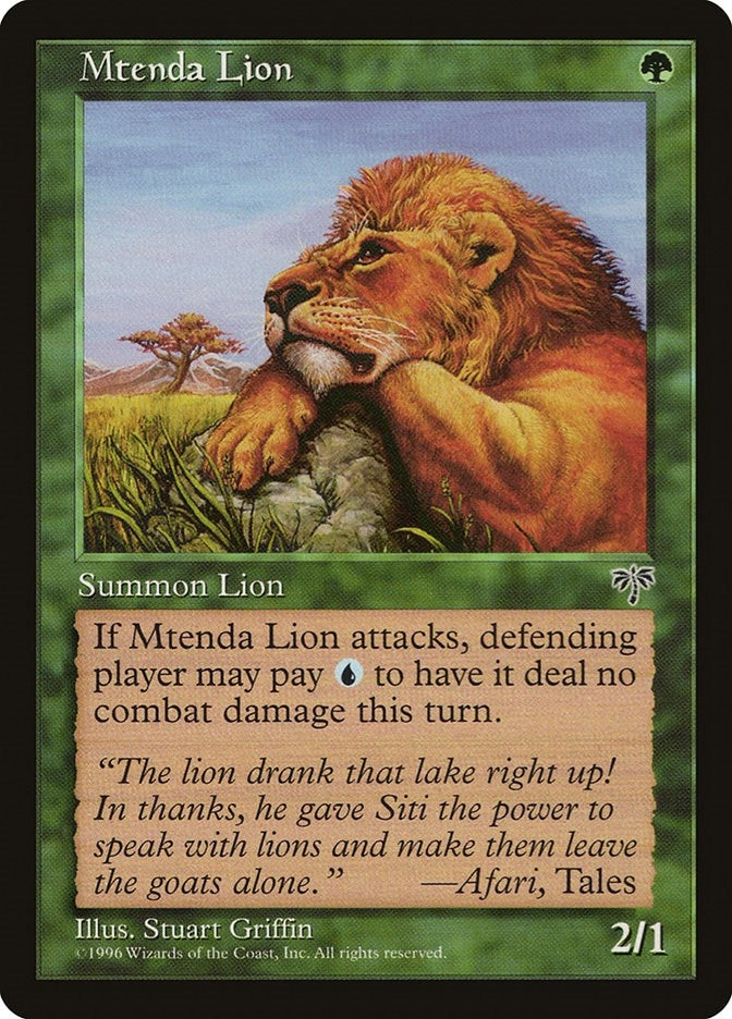 Image for Mtenda Lion (Mirage) - Magic: The Gathering