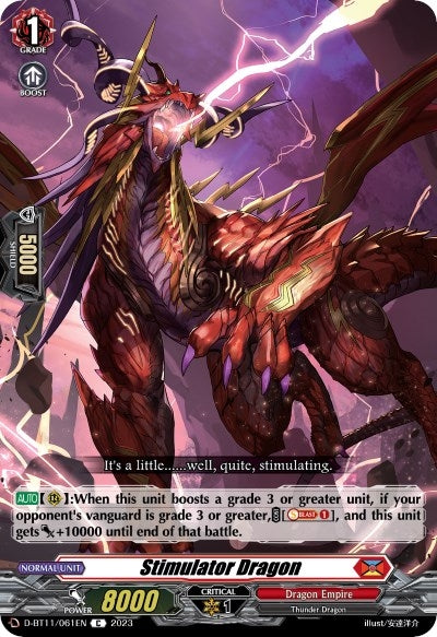 Image for Stimulator Dragon (D-BT11: Clash of the Heroes) (D-BT11/061EN) - Cardfight Vanguard