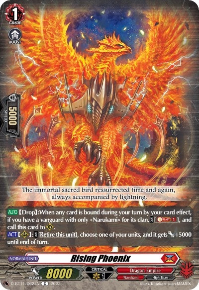 Image for Rising Phoenix (D-BT11: Clash of the Heroes) (D-BT11/062EN) - Cardfight Vanguard