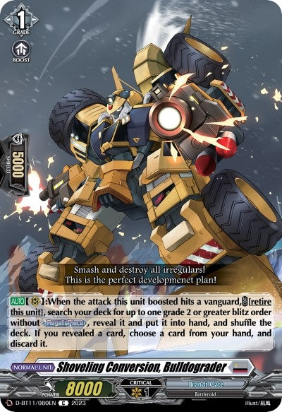 Image for Shoveling Conversion, Bulldograder (D-BT11: Clash of the Heroes) (D-BT11/080EN) - Cardfight Vanguard