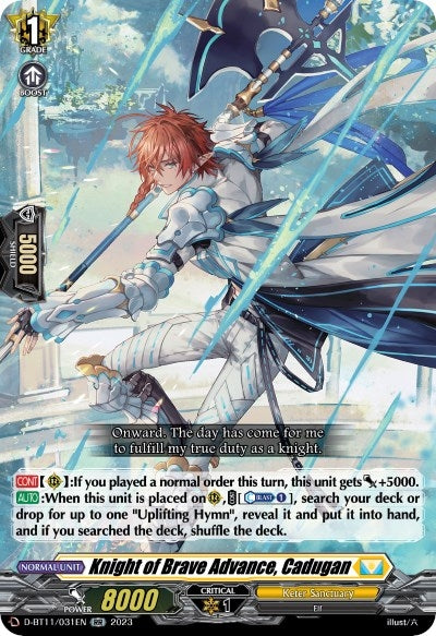Image for Knight of Brave Advance, Cadugan (D-BT11: Clash of the Heroes) (D-BT11/031EN) - Cardfight Vanguard