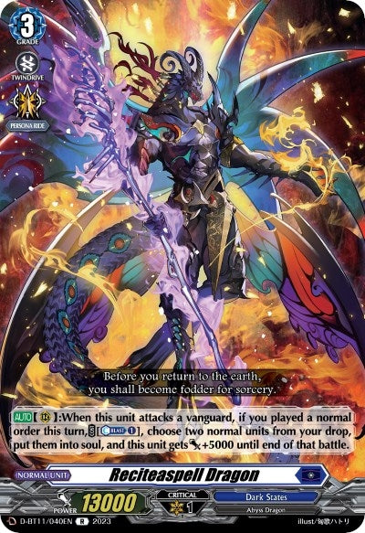 Image for Reciteaspell Dragon (D-BT11: Clash of the Heroes) (D-BT11/040EN) - Cardfight Vanguard