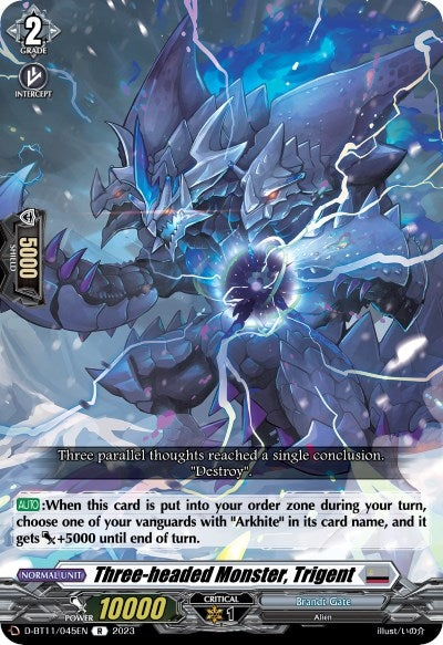 Image for Three-headed Monster, Trigent (D-BT11: Clash of the Heroes) (D-BT11/045EN) - Cardfight Vanguard