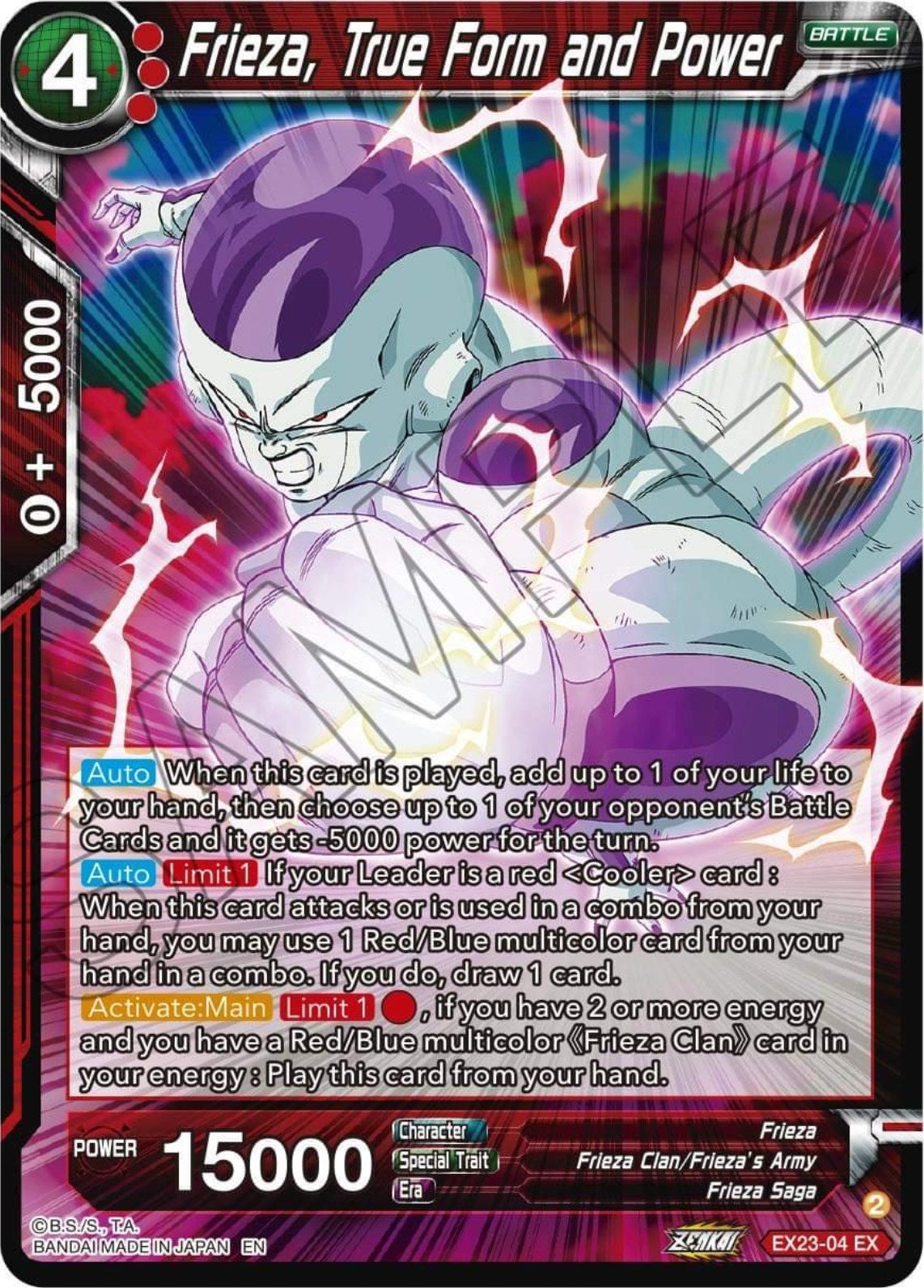 Image for Frieza, True Form and Power (Expansion Deck Box Set 23: Premium Anniversary Box 2023) (EX23-04) - Dragon Ball Super: Masters