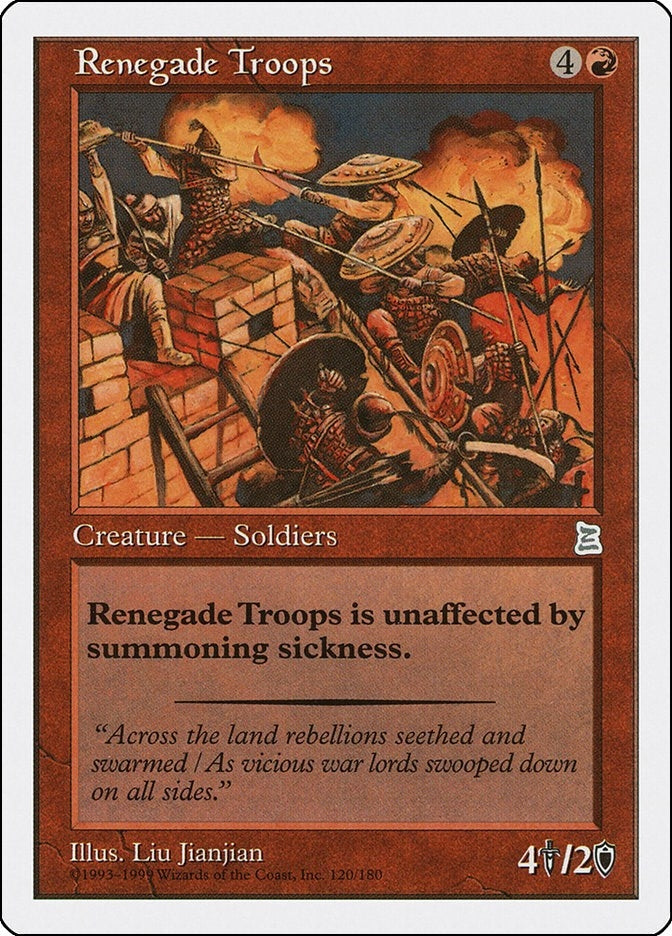 Image for Renegade Troops (Portal Three Kingdoms) (120) - Magic: The Gathering