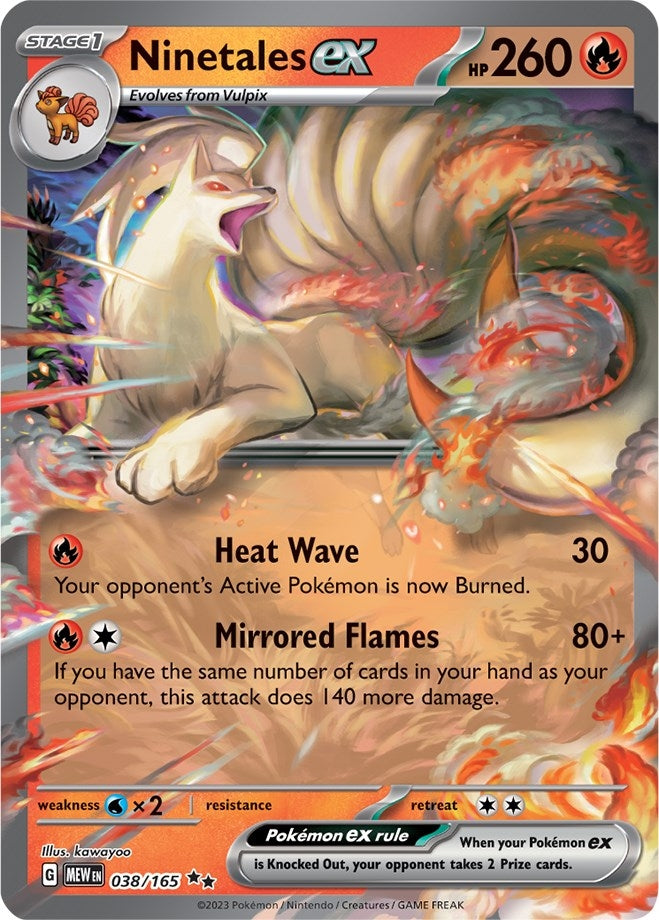 Image for Ninetales ex (SV: Scarlet & Violet 151) (038/165) - Pokemon