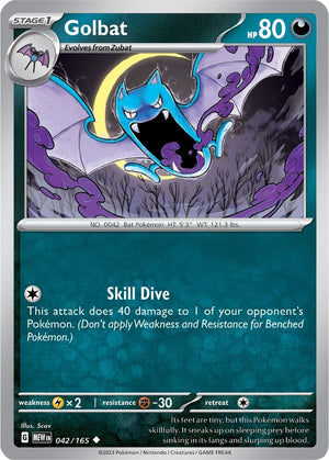 Image for Golbat (SV: Scarlet & Violet 151) (042/165) - Pokemon
