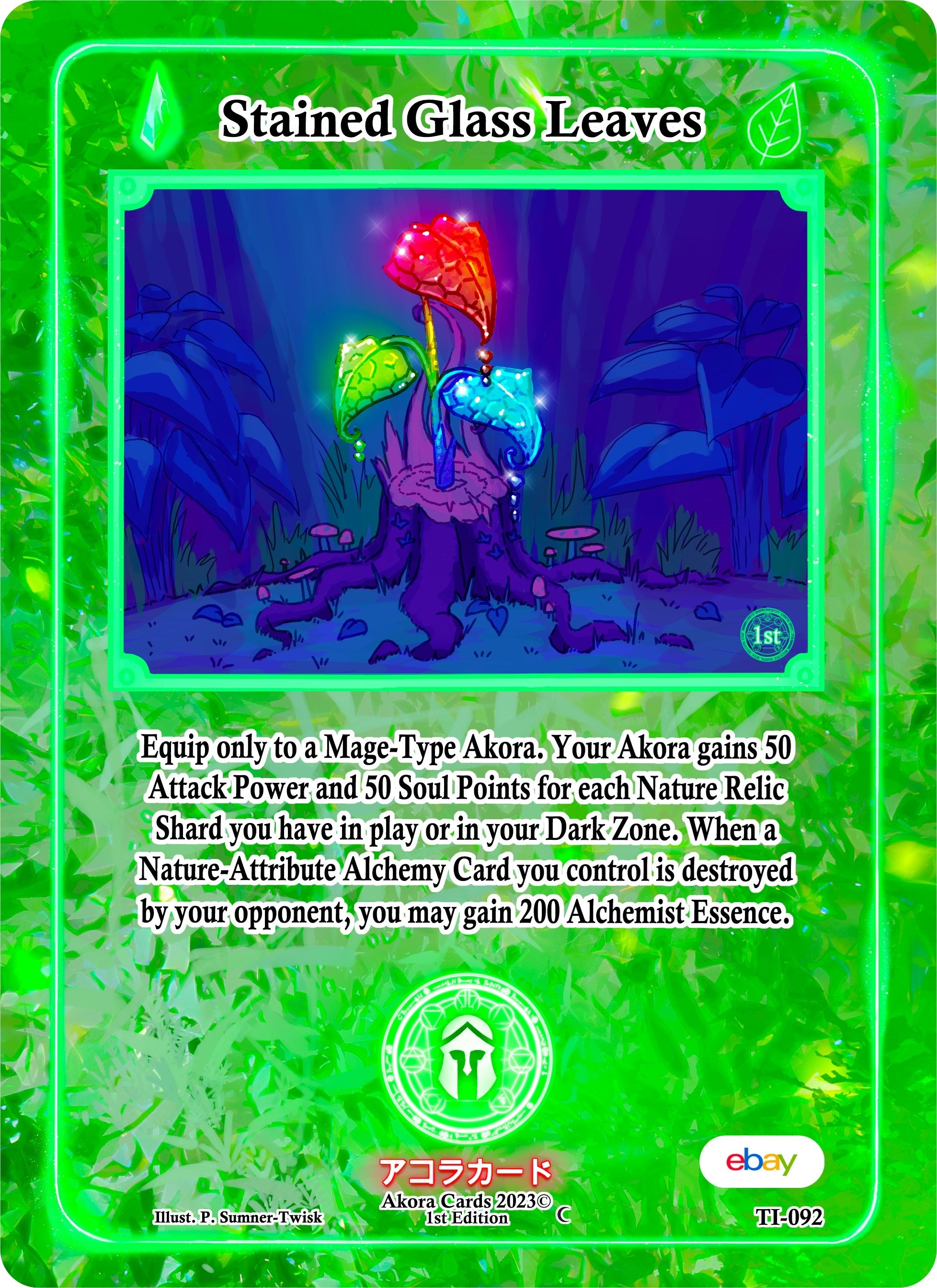 Image for Stained Glass Leaves (Trials of Ikithia [eBay 1st Edition]) (TI-092) - Akora TCG