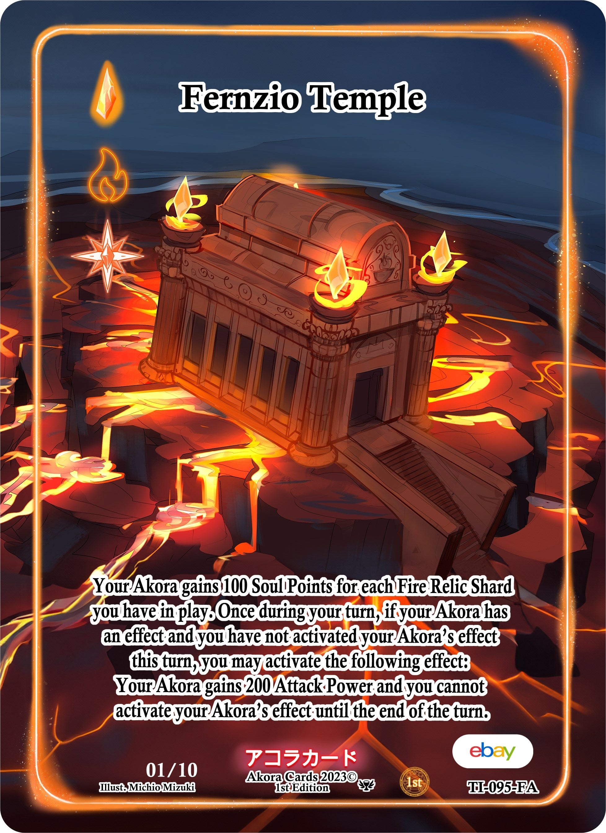 Image for Fernzio Temple (Full Art) (Serial Numbered) (Trials of Ikithia [eBay 1st Edition]) (TI-095-FA) - Akora TCG