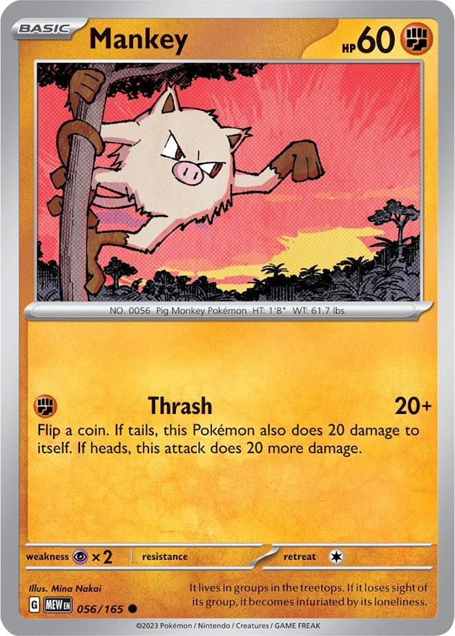 Image for Mankey (SV: Scarlet & Violet 151) (056/165) - Pokemon