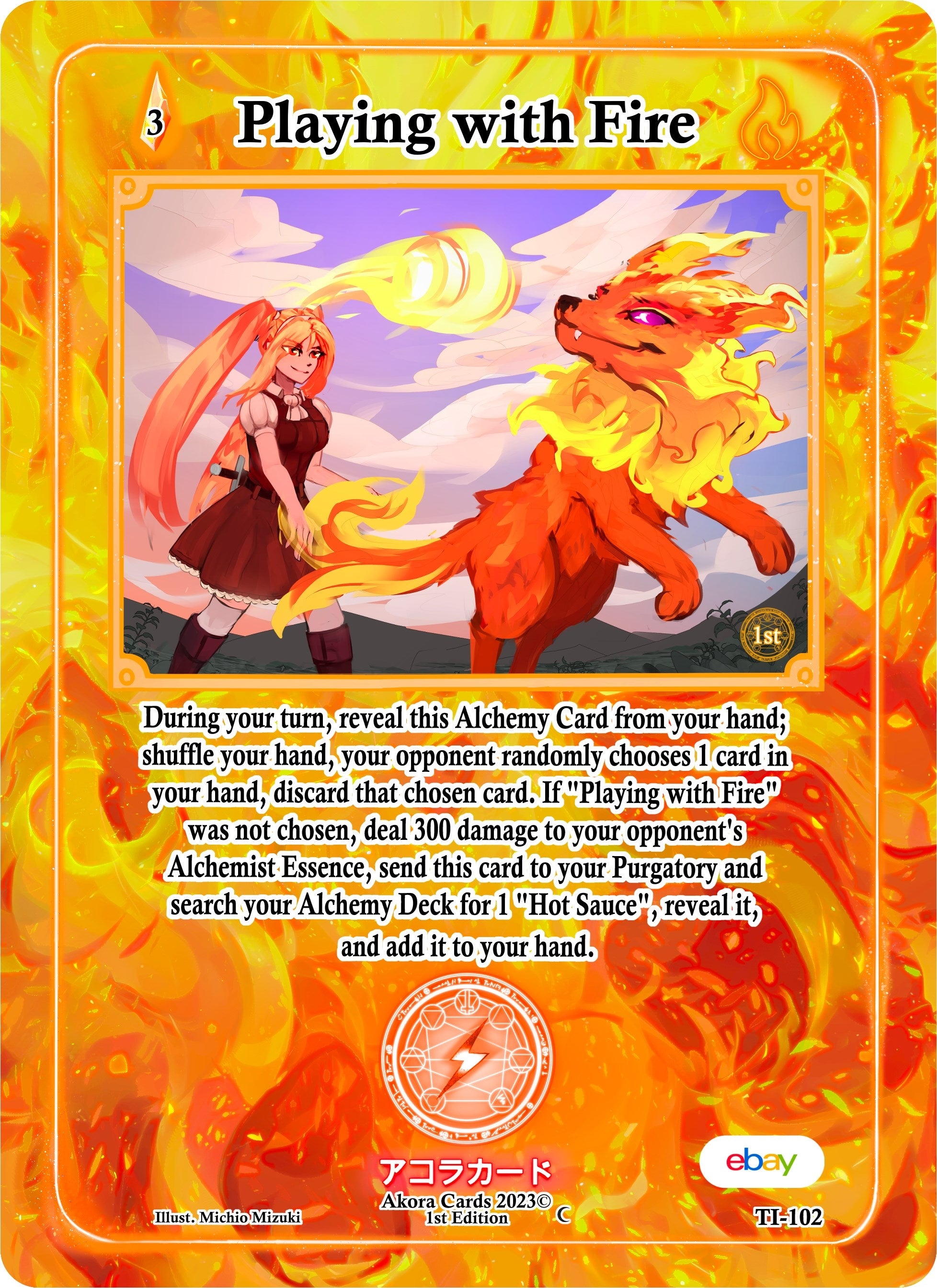 Image for Playing with Fire (Trials of Ikithia [eBay 1st Edition]) (TI-102) - Akora TCG
