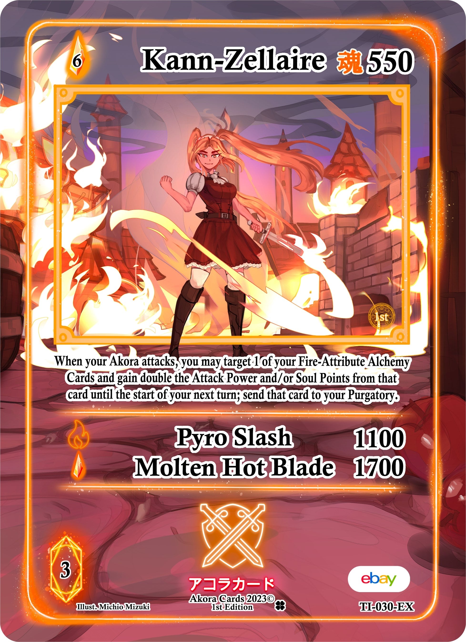 Image for Kann-Zellaire (Extended Art) (Trials of Ikithia [eBay 1st Edition]) (TI-030-EX) - Akora TCG