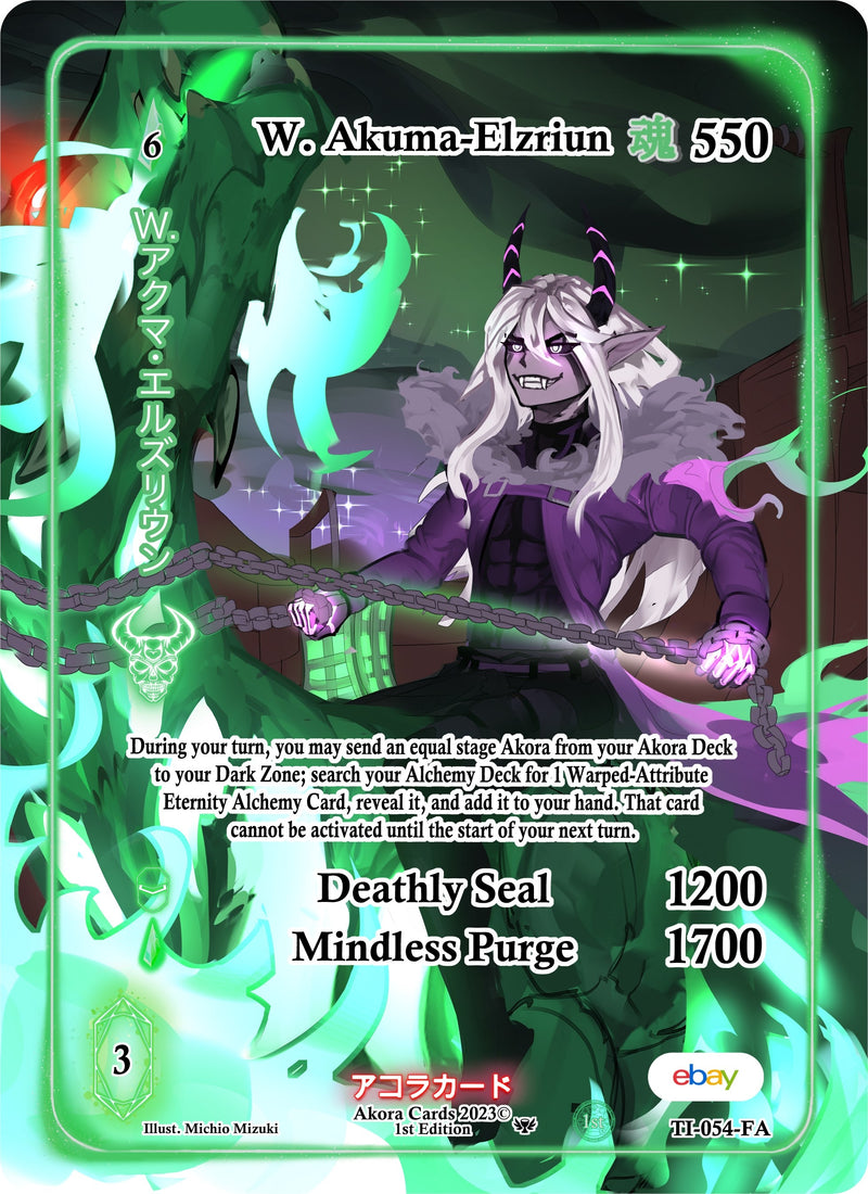 Image for W. Akuma-Elzriun (Full Art) (Trials of Ikithia [eBay 1st Edition]) (TI-054-FA) - Akora TCG