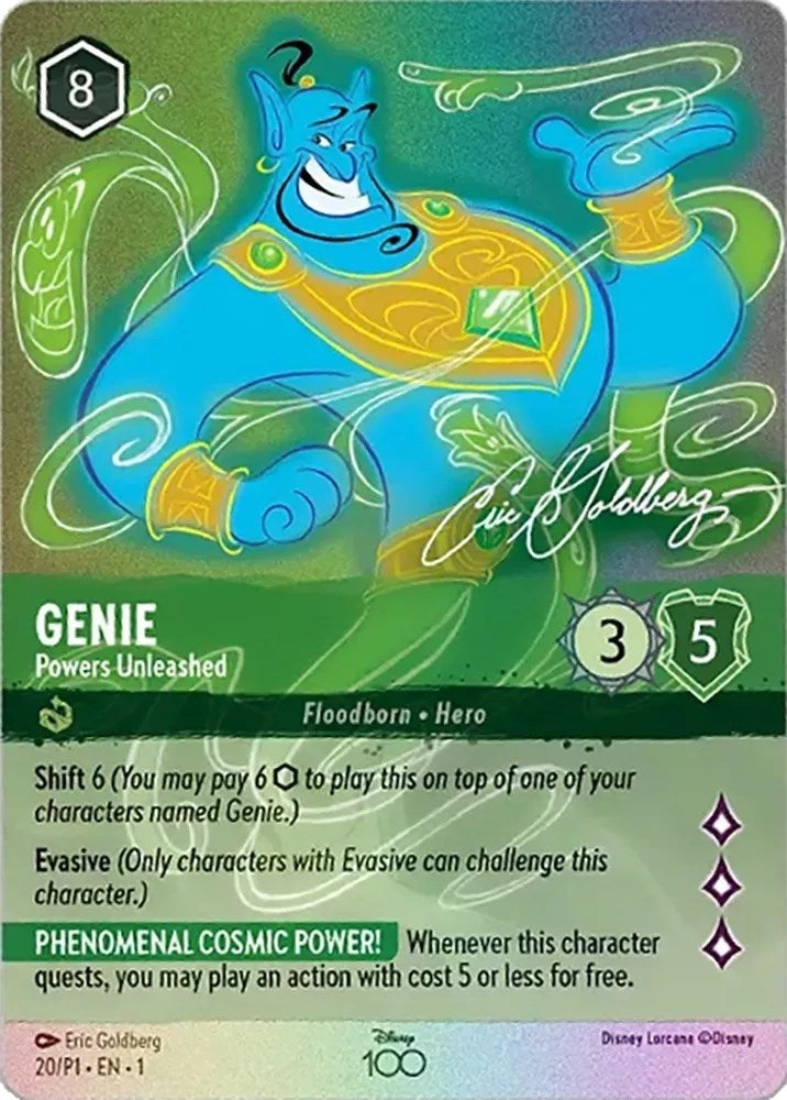 Image for Genie - Powers Unleashed (Alternate Art) (Disney100 Promos) (20) - Disney Lorcana