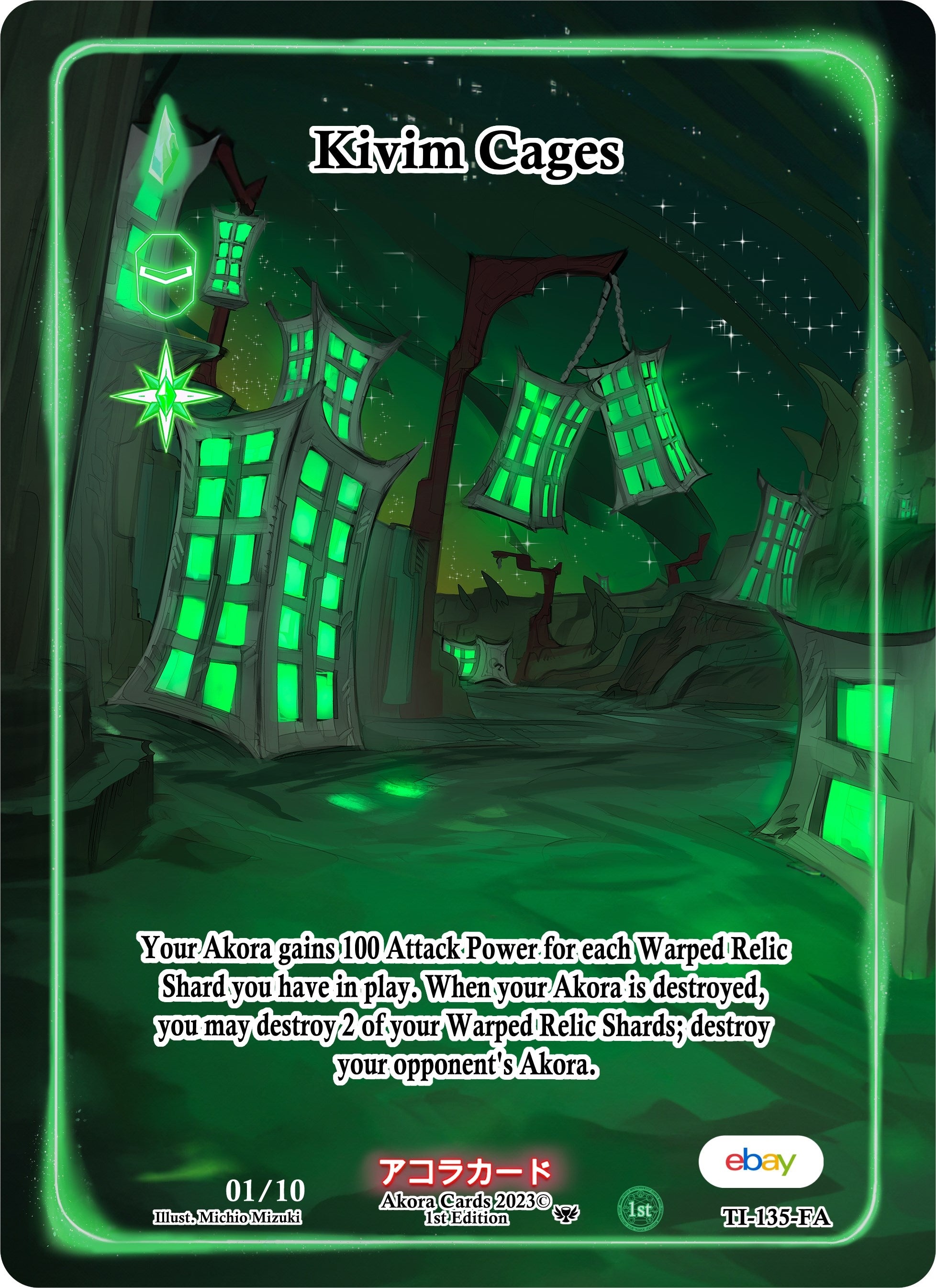 Image for Kivim Cages (Full Art) (Serial Numbered) (Trials of Ikithia [eBay 1st Edition]) (TI-135-FA) - Akora TCG