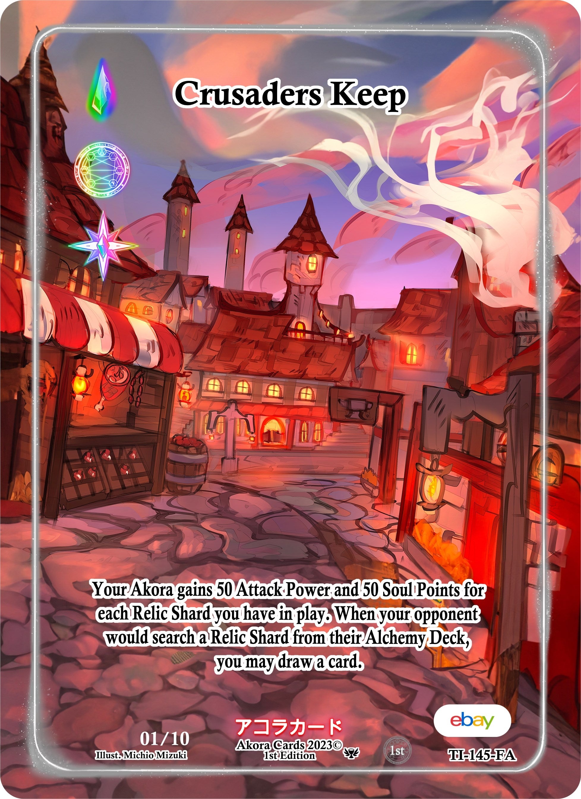 Image for Crusaders Keep (Full Art) (Serial Numbered) (Trials of Ikithia [eBay 1st Edition]) (TI-145-FA) - Akora TCG