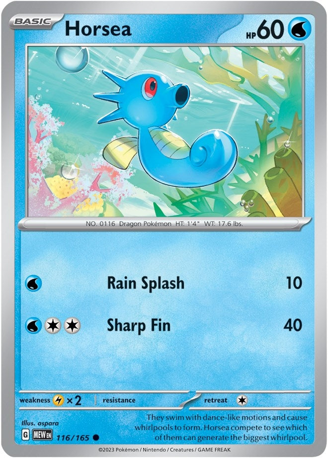 Image for Horsea (SV: Scarlet & Violet 151) (116/165) - Pokemon