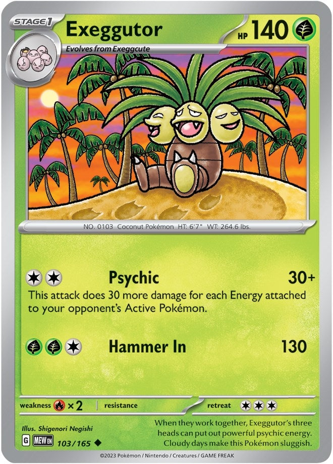 Image for Exeggutor (SV: Scarlet & Violet 151) (103/165) - Pokemon
