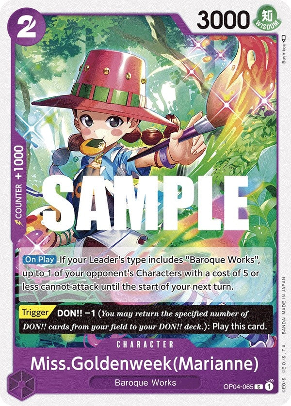 Image for Miss.Goldenweek(Marianne) (Kingdoms of Intrigue) (OP04-065) - One Piece Card Game
