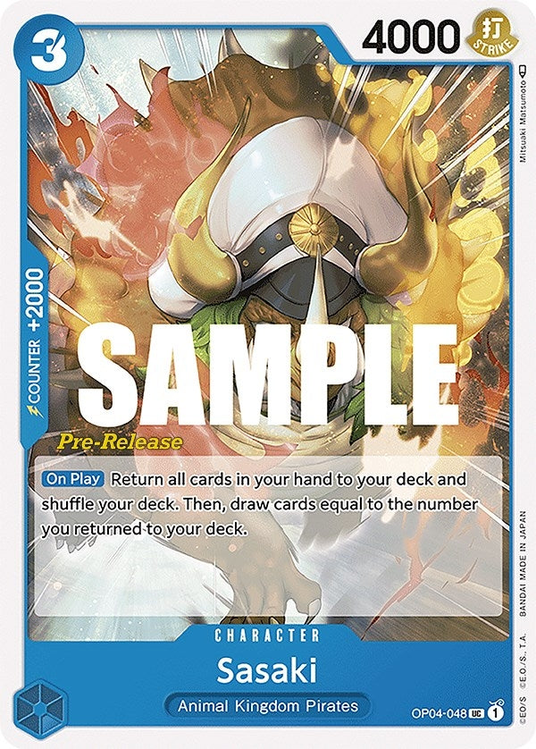 Image for Sasaki (Kingdoms of Intrigue Pre-Release Cards) (OP04-048) - One Piece Card Game