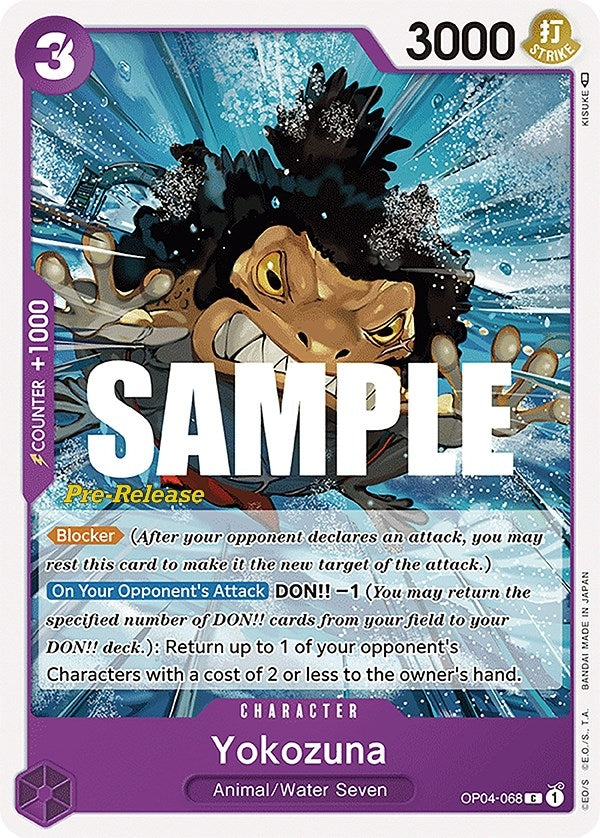 Image for Yokozuna (Kingdoms of Intrigue Pre-Release Cards) (OP04-068) - One Piece Card Game