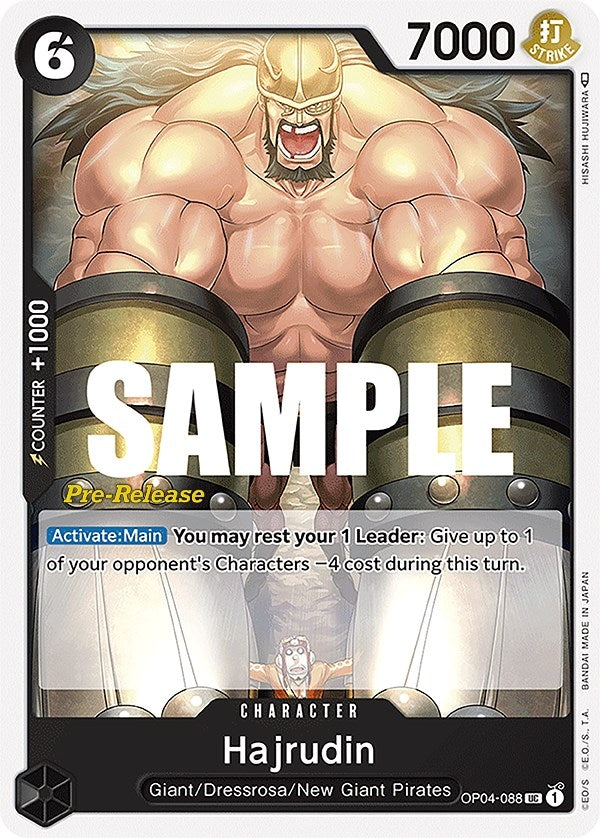 Image for Hajrudin (Kingdoms of Intrigue Pre-Release Cards) (OP04-088) - One Piece Card Game