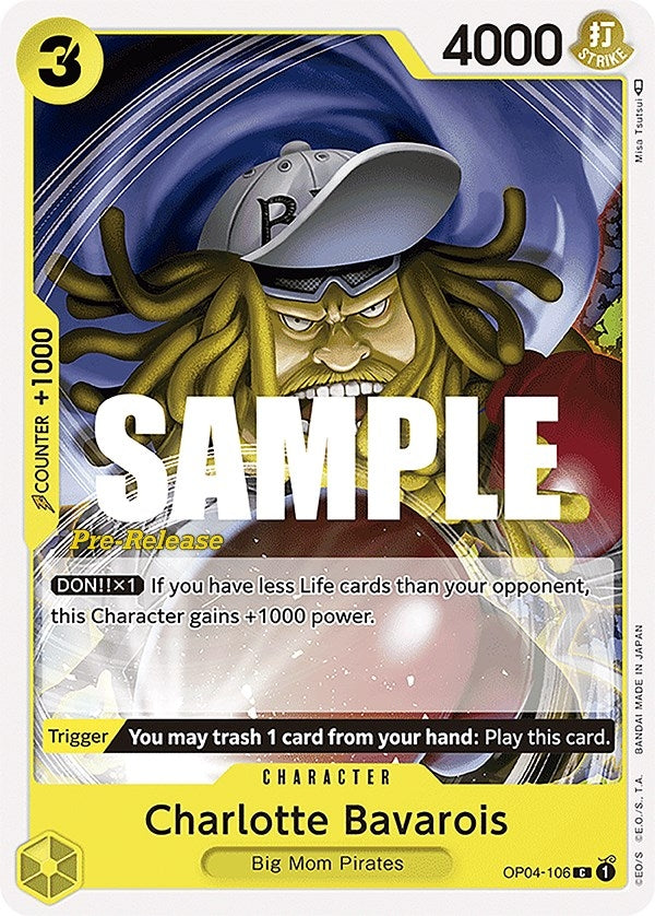 Image for Charlotte Bavarois (Kingdoms of Intrigue Pre-Release Cards) (OP04-106) - One Piece Card Game