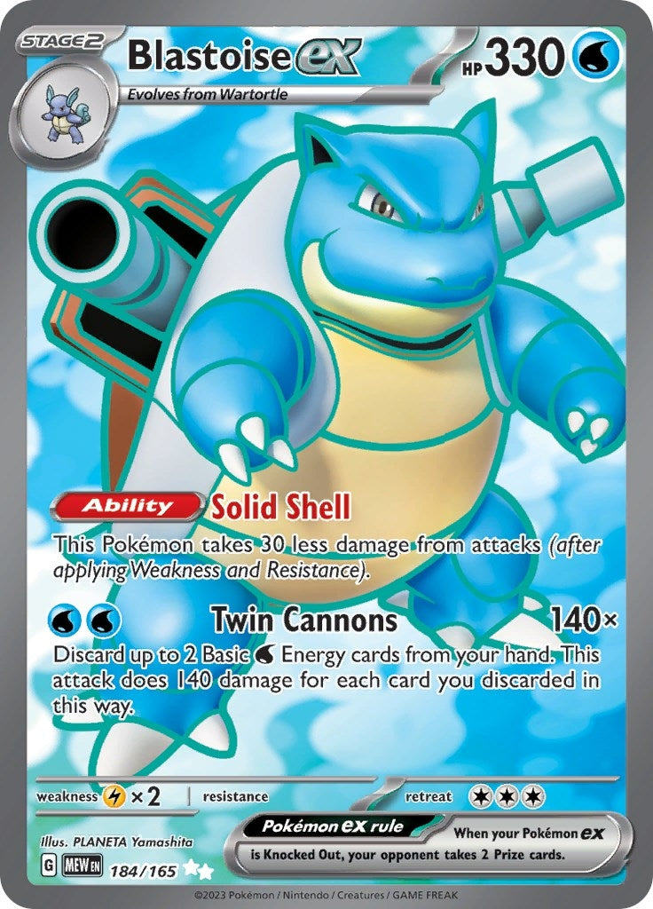 Image for Blastoise ex (SV: Scarlet & Violet 151) (184/165) - Pokemon
