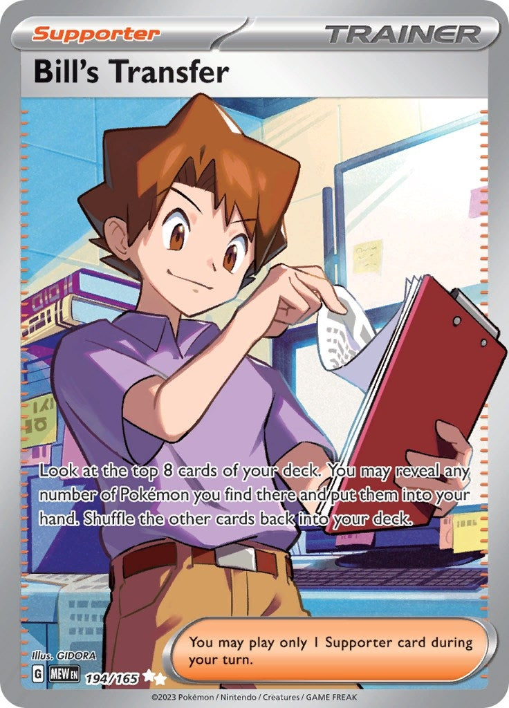 Image for Bill's Transfer (SV: Scarlet & Violet 151) (194/165) - Pokemon