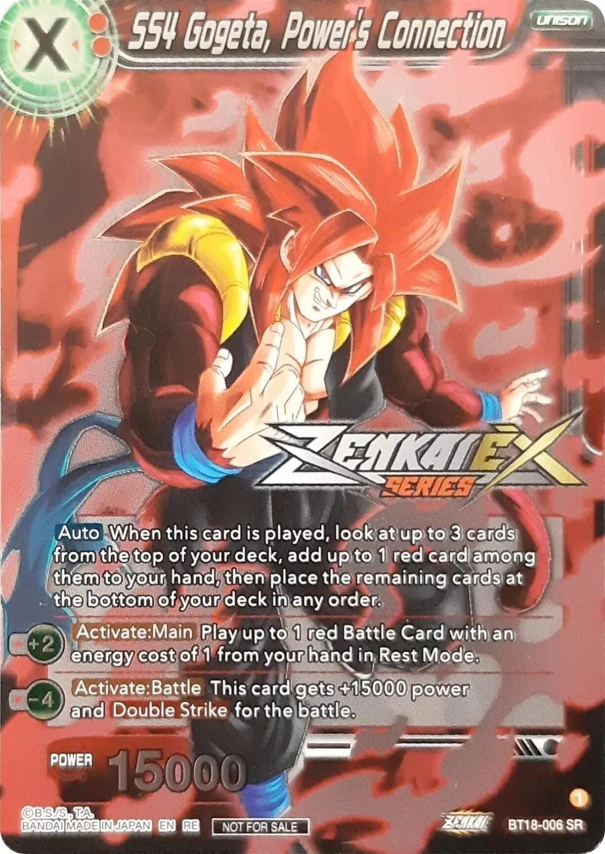 Image for SS4 Gogeta, Power's Connection (Event Pack 13) (Tournament Promotion Cards) (BT18-006) - Dragon Ball Super: Masters