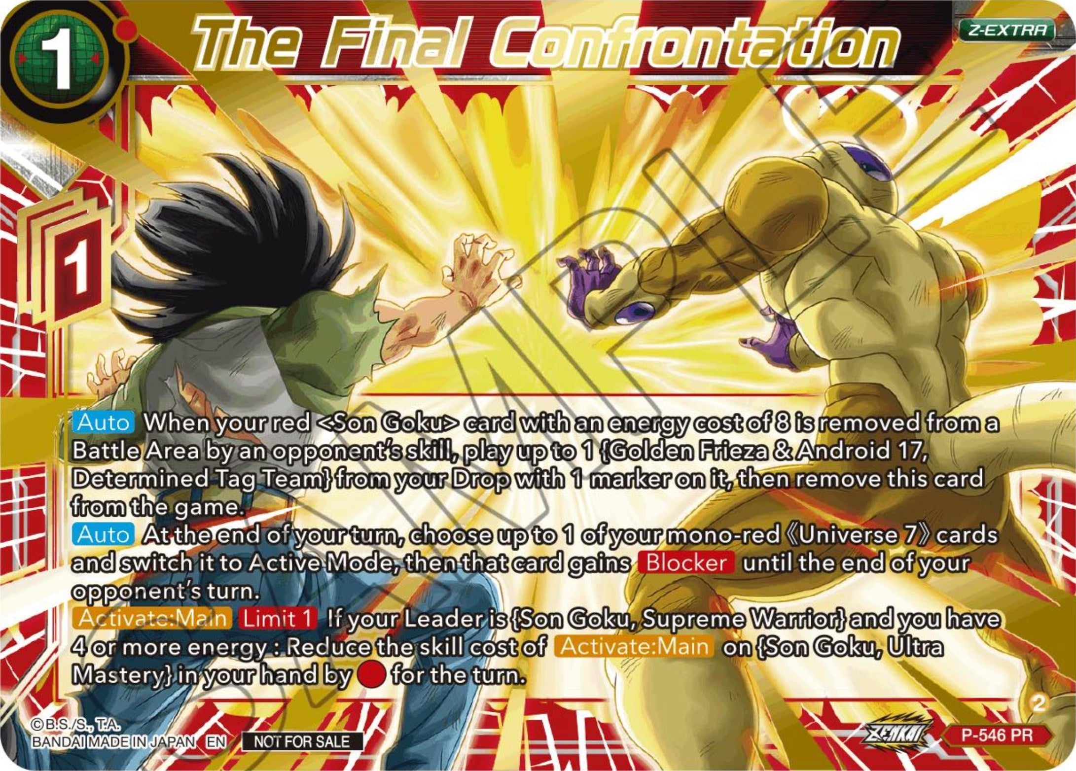Image for The Final Confrontation (Championship Z Extra Card Pack 2023) (Gold-Stamped) (Tournament Promotion Cards) (P-546) - Dragon Ball Super: Masters