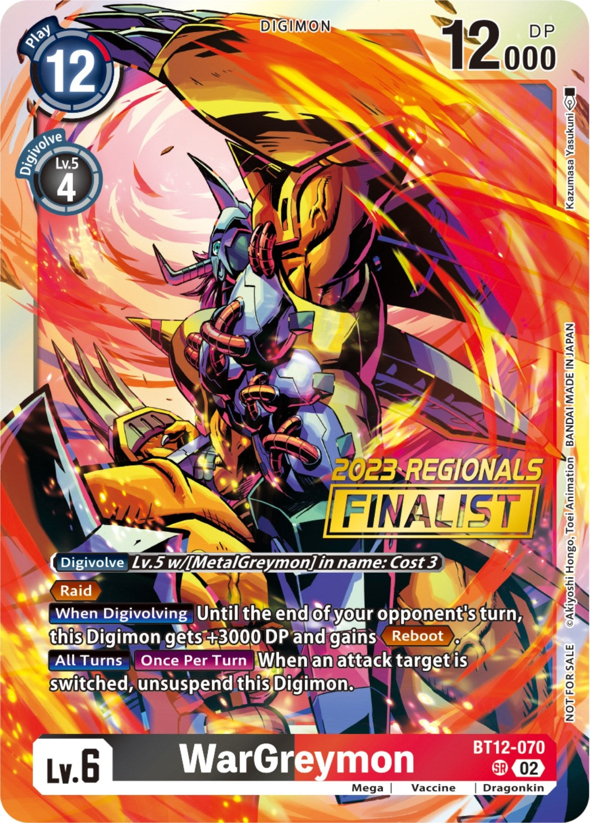 Image for WarGreymon (2023 Regionals Finalist) (BT12) (12070)