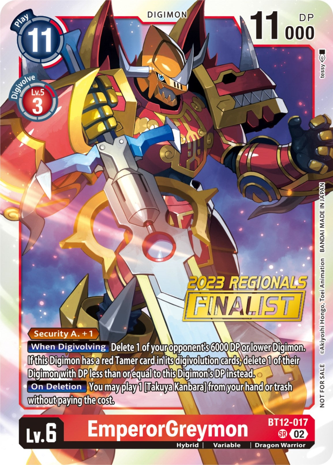 Image for EmperorGreymon (2023 Regionals Finalist) (BT12) (12017)