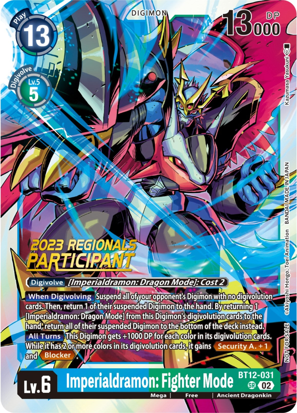 Image for Imperialdramon: Fighter Mode (2023 Regionals Participant) (BT12) (12031)