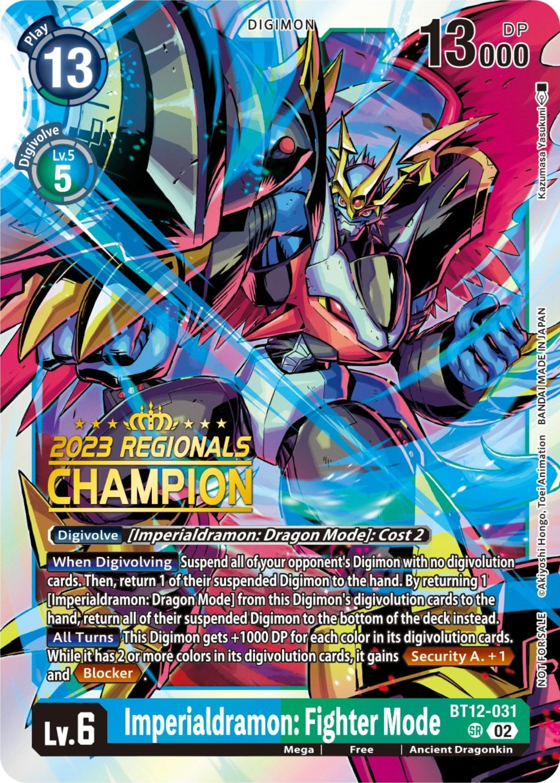 Image for Imperialdramon: Fighter Mode (2023 Regionals Champion) (BT12) (12031)