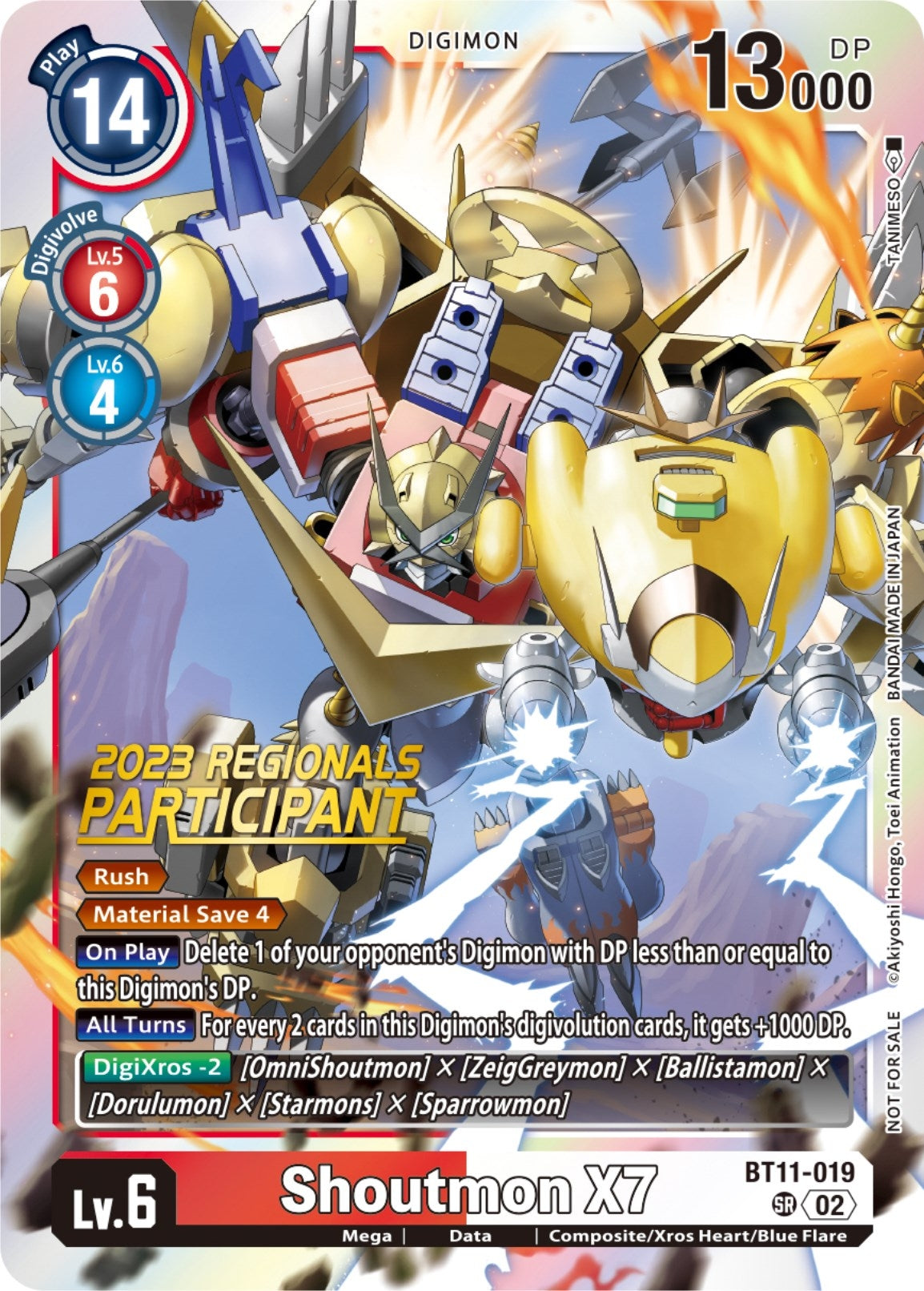 Image for Shoutmon X7 (2023 Regionals Participant) (BT11) (11019)