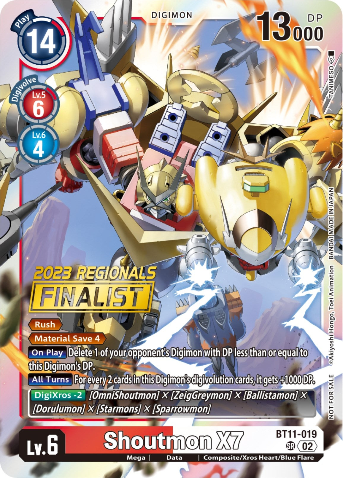 Image for Shoutmon X7 (2023 Regionals Finalist) (BT11) (11019)