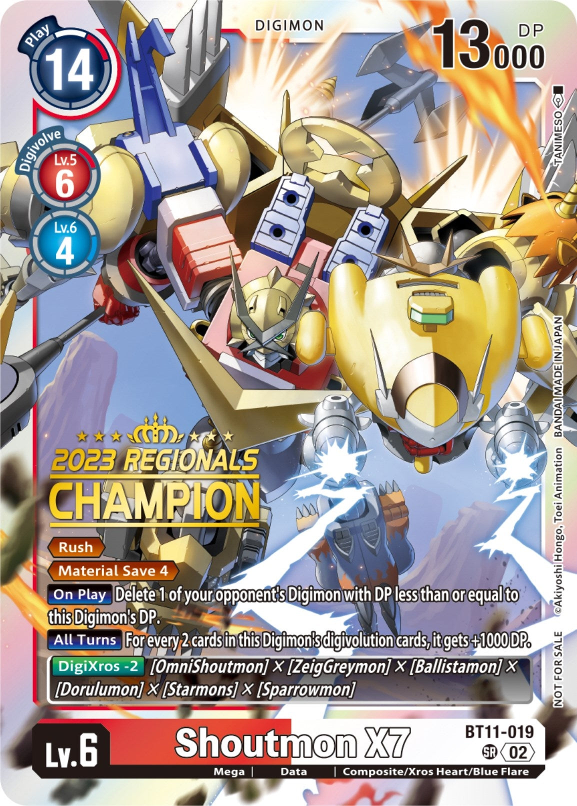 Image for Shoutmon X7 (2023 Regionals Champion) (BT11) (11019)