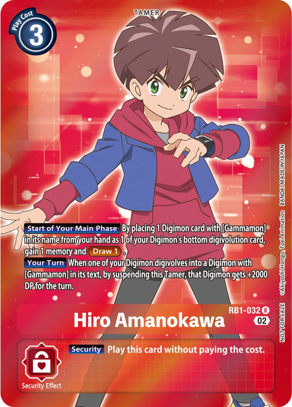 Image for Hiro Amanokawa (Resurgence Booster Box Promotion Pack) (RB1-032 R) [Resurgence Booster] - Digimon Card Game
