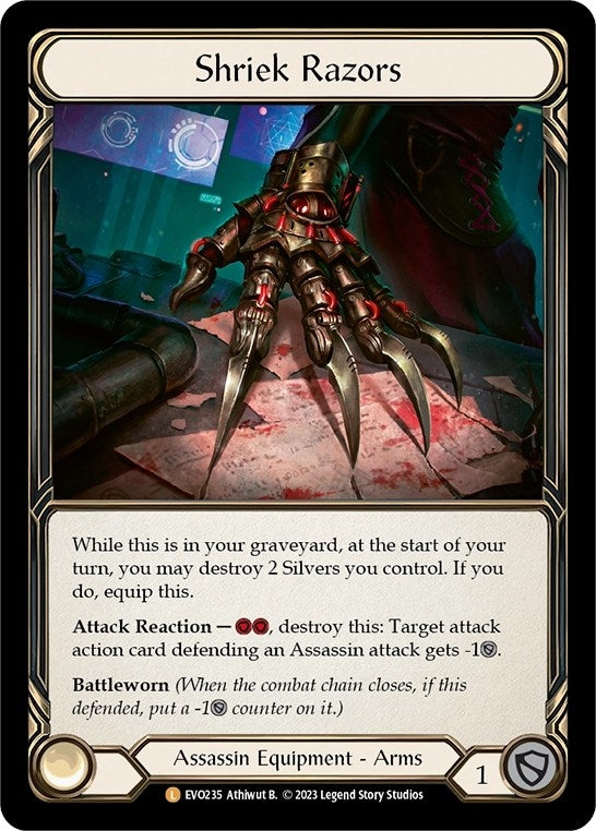 Image for Shriek Razors (Bright Lights) (EVO235) - Flesh and Blood TCG