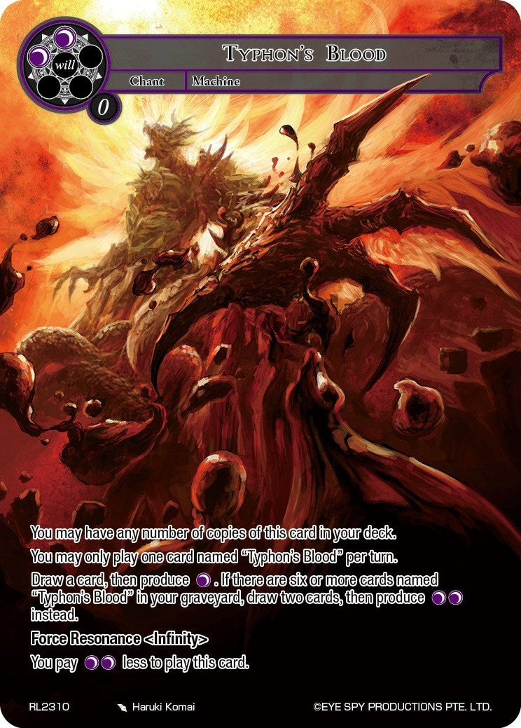 Image for Typhon's Blood (Promo Cards) (RL2310) - Force of Will