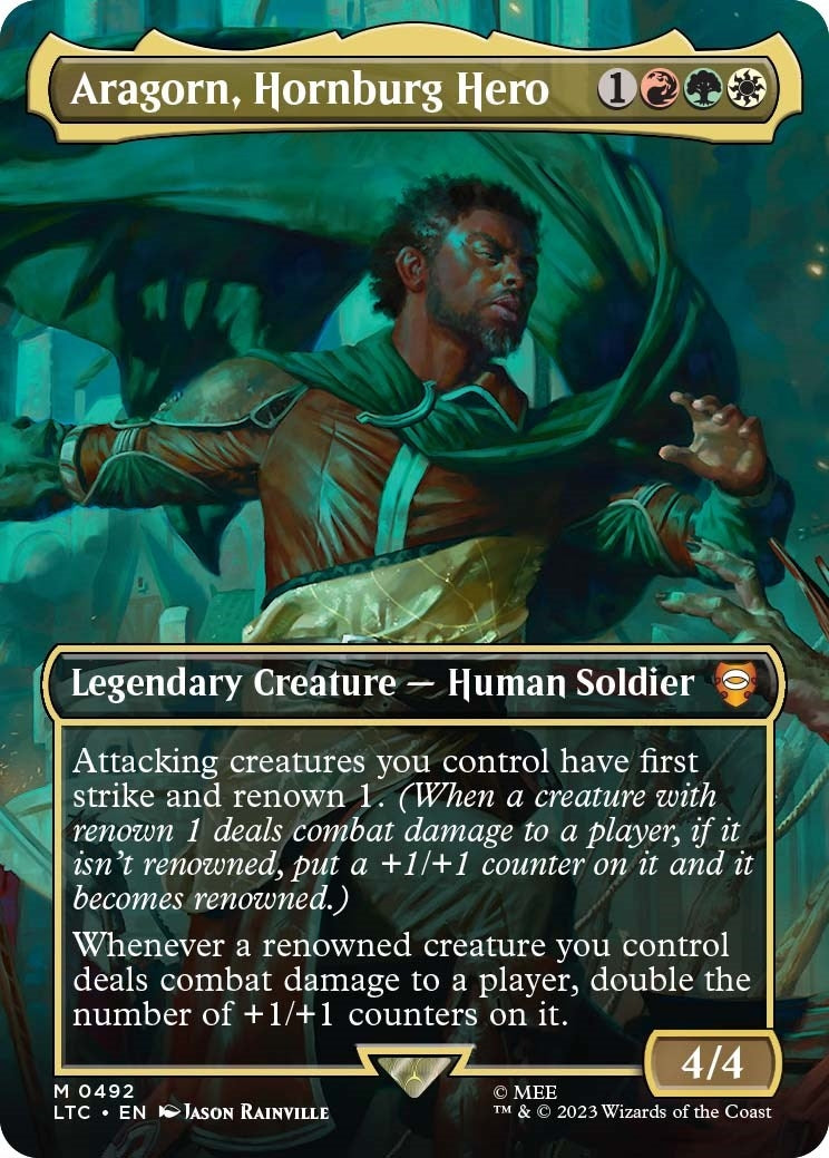 Image for Aragorn, Hornburg Hero (Borderless) (Commander: The Lord of the Rings: Tales of Middle-earth) (492) - Magic: The Gathering