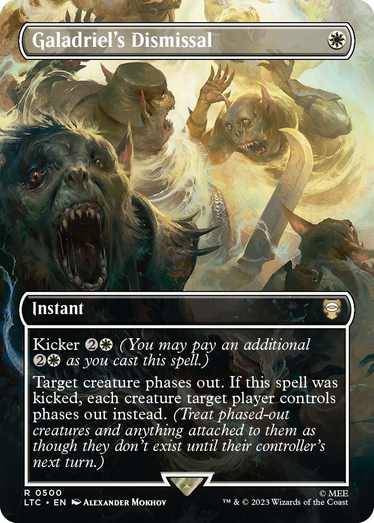 Image for Galadriel's Dismissal (Borderless) (Commander: The Lord of the Rings: Tales of Middle-earth) (500) - Magic: The Gathering