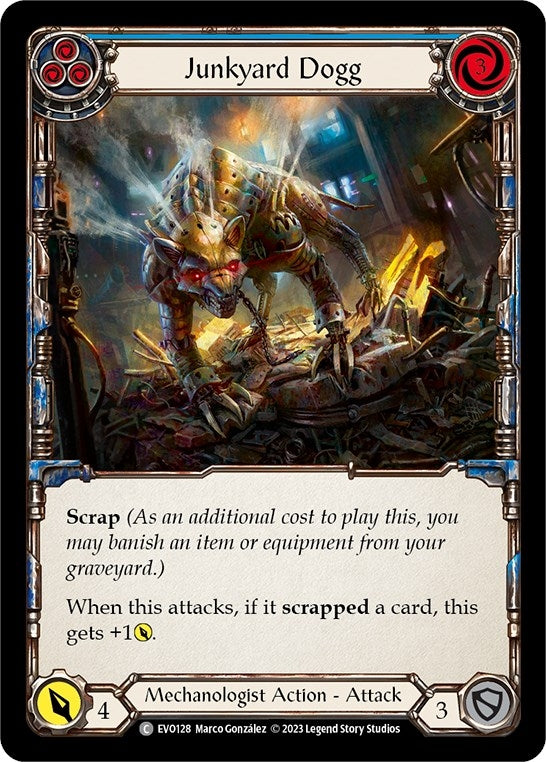 Image for Junkyard Dogg (Blue) (Bright Lights) (EVO128) - Flesh and Blood TCG
