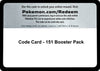 Image for Code Card - 151 Booster Pack - Pokemon