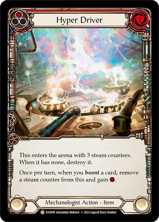 Image for Hyper Driver (Red) (Bright Lights) (EVO099) - Flesh and Blood TCG