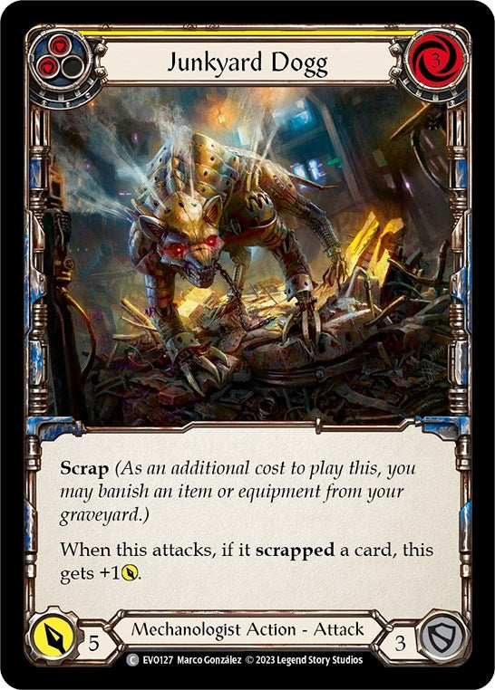 Image for Junkyard Dogg (Yellow) (Bright Lights) (EVO127) - Flesh and Blood TCG