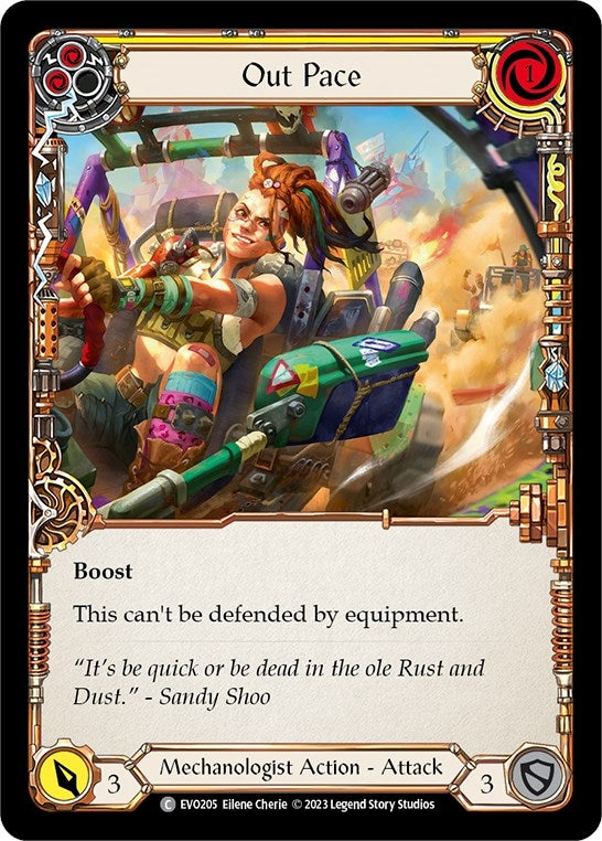 Image for Out Pace (Yellow) (Bright Lights) (EVO205) - Flesh and Blood TCG