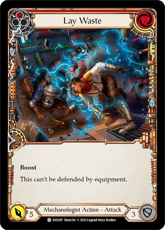 Image for Lay Waste (Red) (Bright Lights) (EVO207) - Flesh and Blood TCG